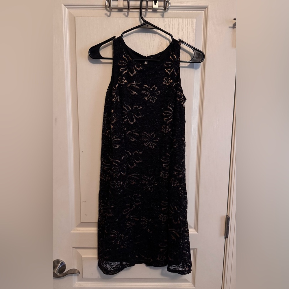 Elegant Black Floral Lace Dress